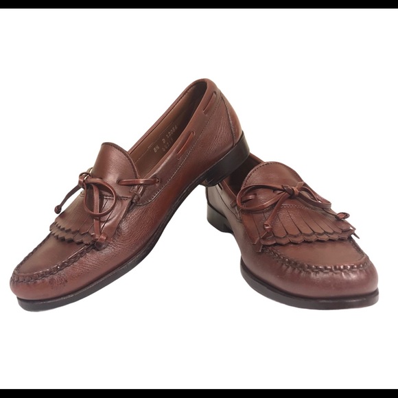 Allen Edmonds Brown Bowtie Leather Loafers US 8.5 - Picture 4 of 9